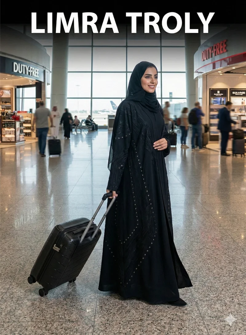 LIMRA Premium 3-Piece Polypropylene Luggage Set – Impact-Resistant Hard Shell, Ultra-Lightweight, 360° Spinner Wheels – The Ultimate Travel Companion (Black)